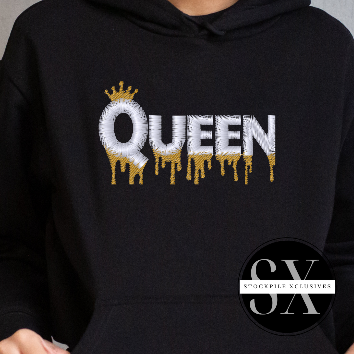 Crowned Queen Embroidered Hoodie