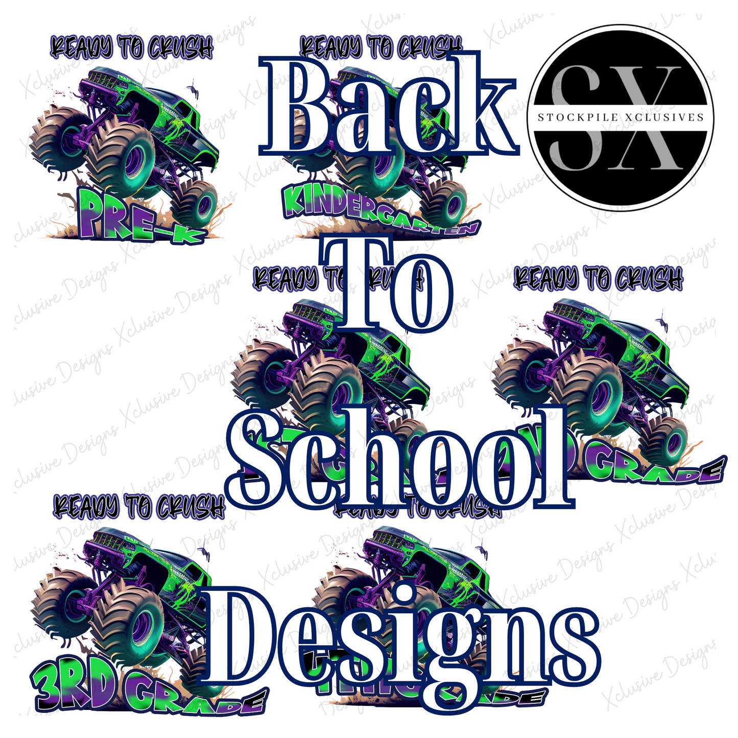 Ready To Crush Back To School Monster Truck Shirt
