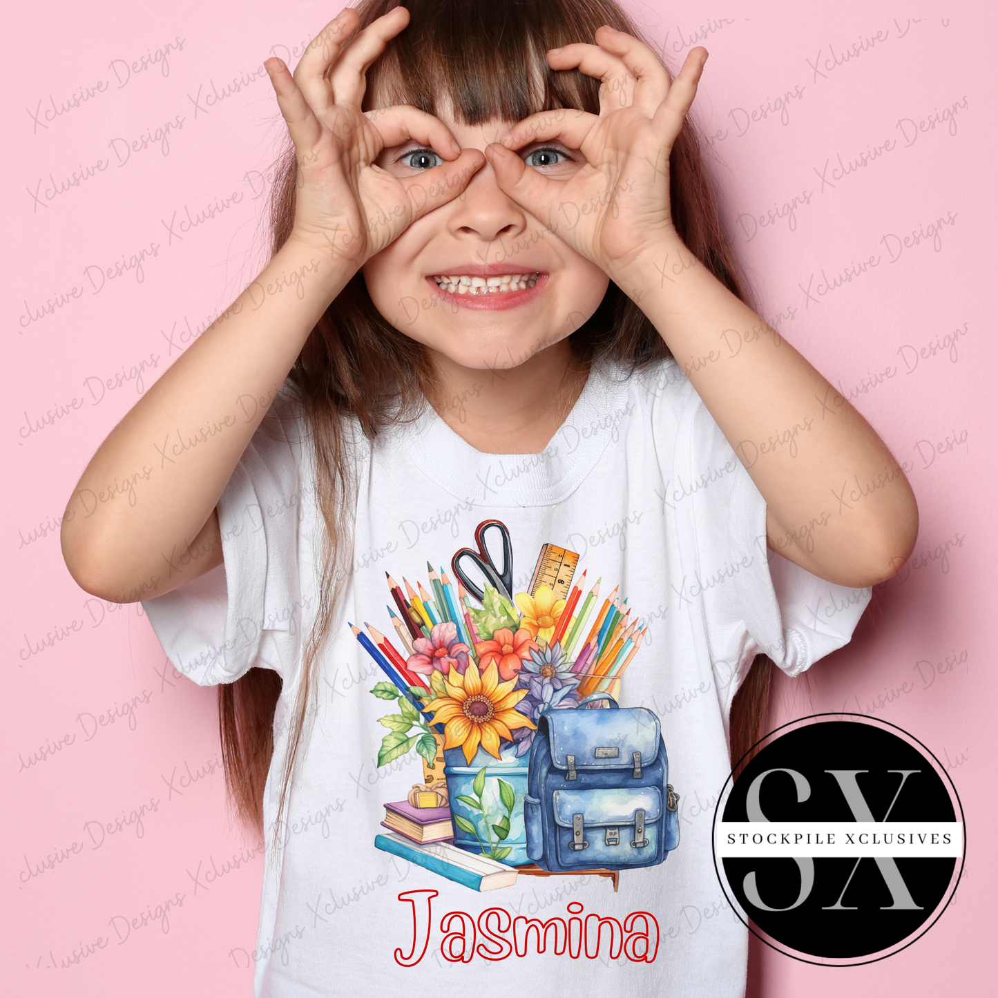 Flowers & School Supplies Back to school shirt