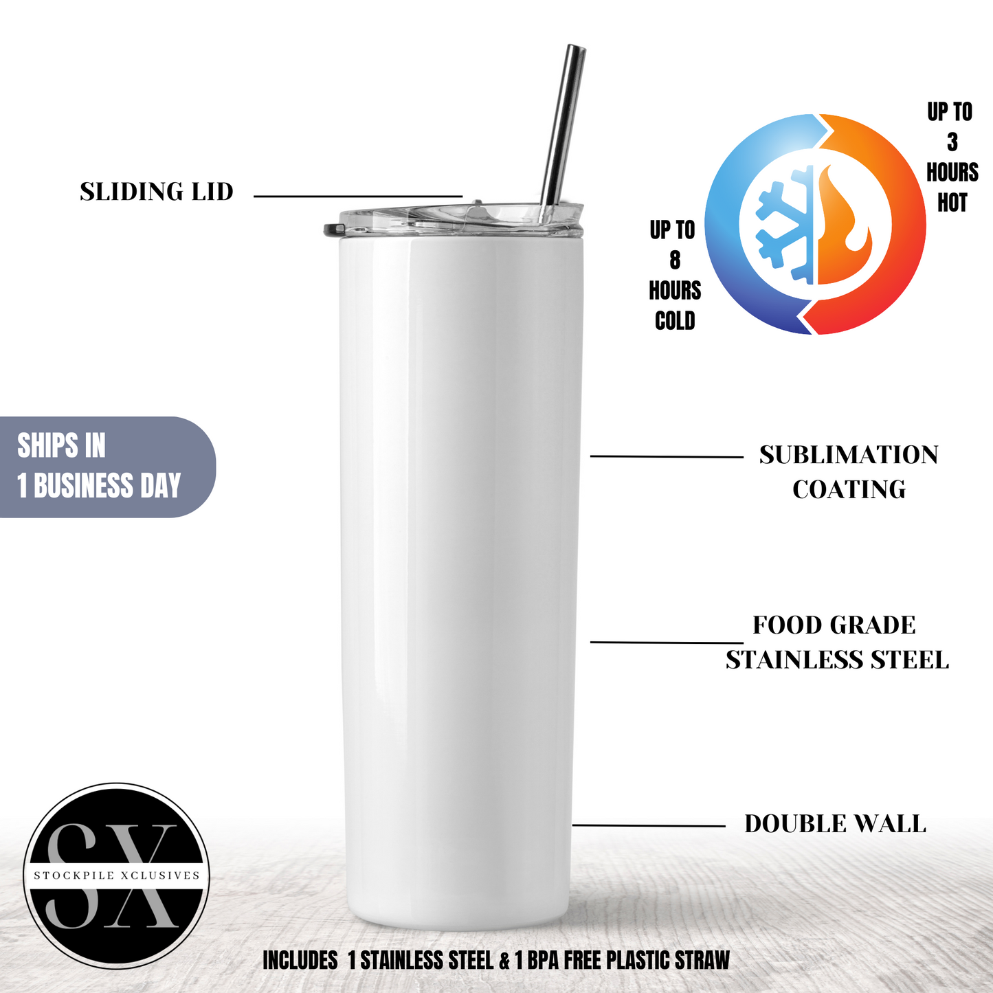 Capricorn Zodiac Black Tumbler