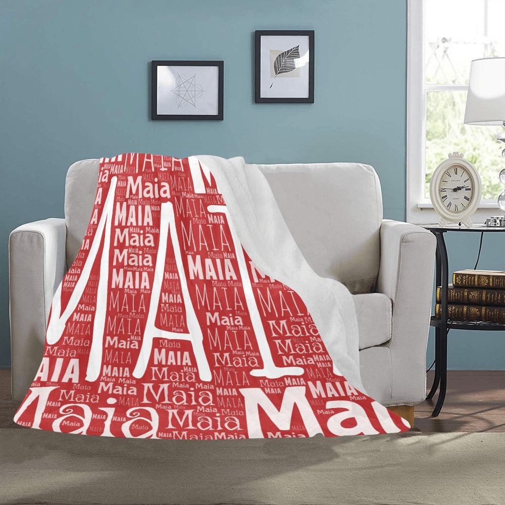 Name Print Font Ultra-Soft Micro Fleece Blanket 50"x60"