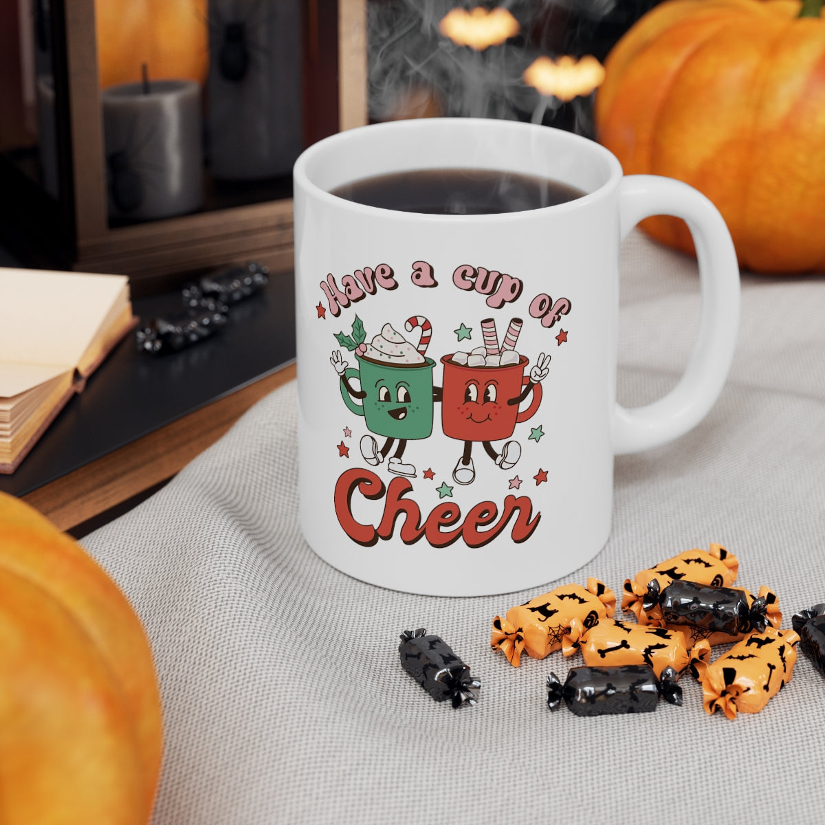 Retro Christmas Mug Add a Name