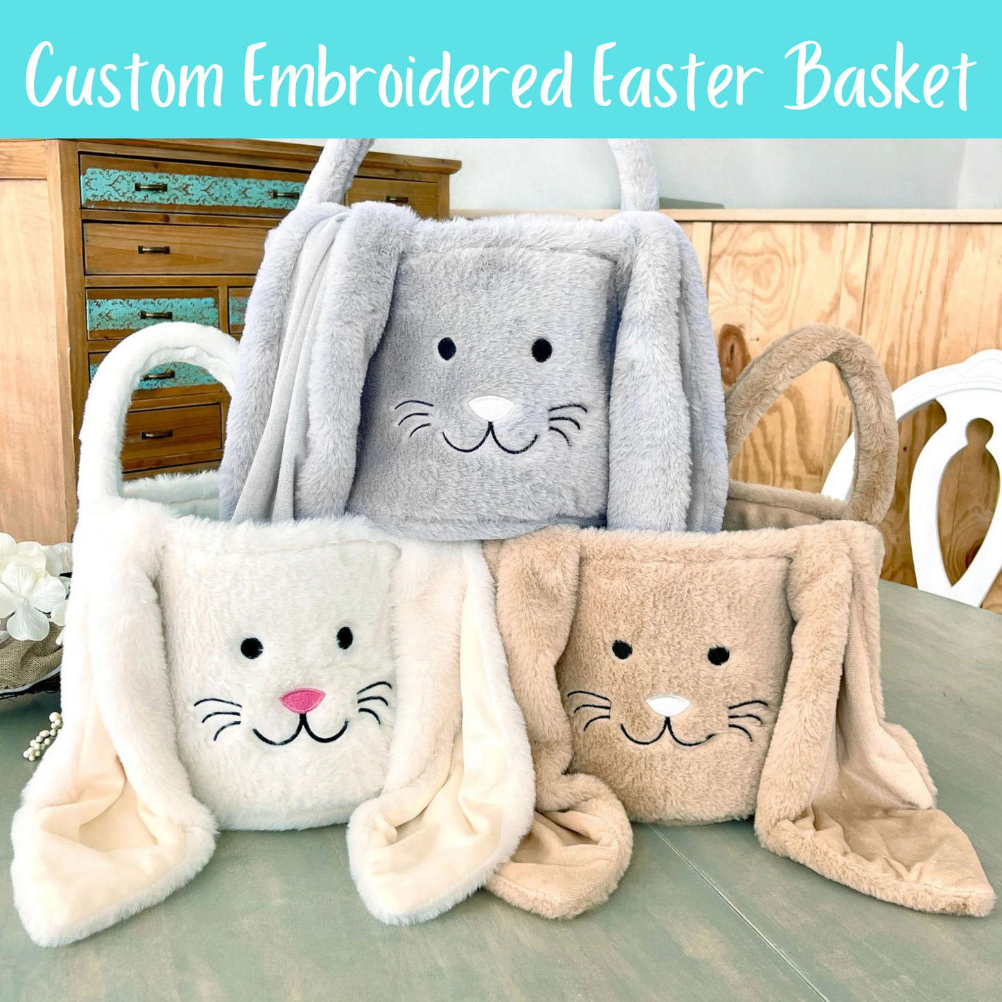 Floppy Ear Bunny Easter Basket