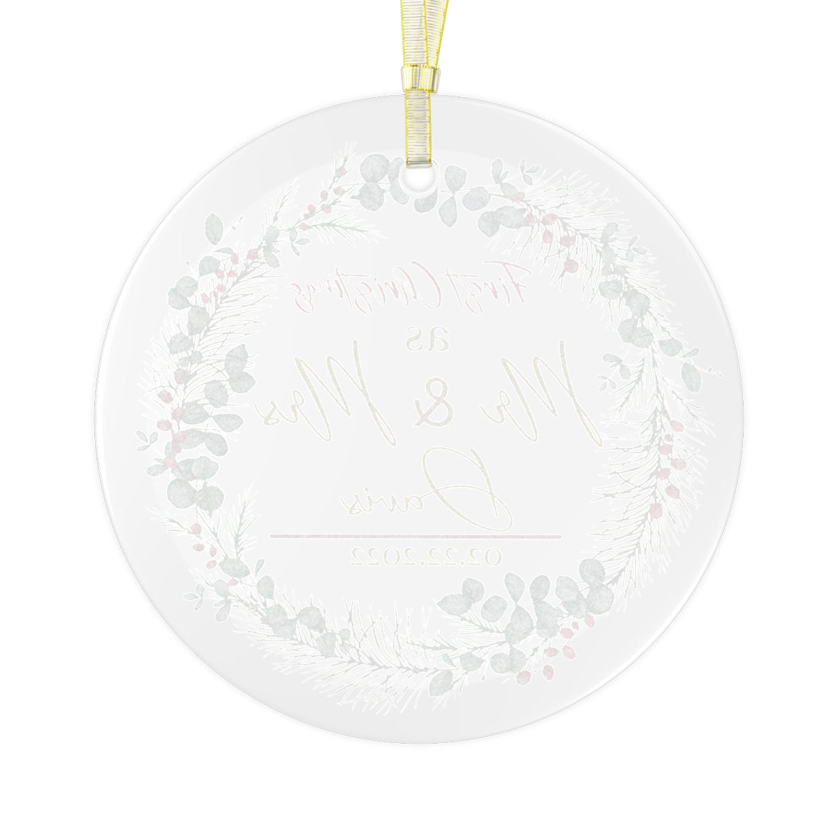 Glass 1st Family Christmas Ornament