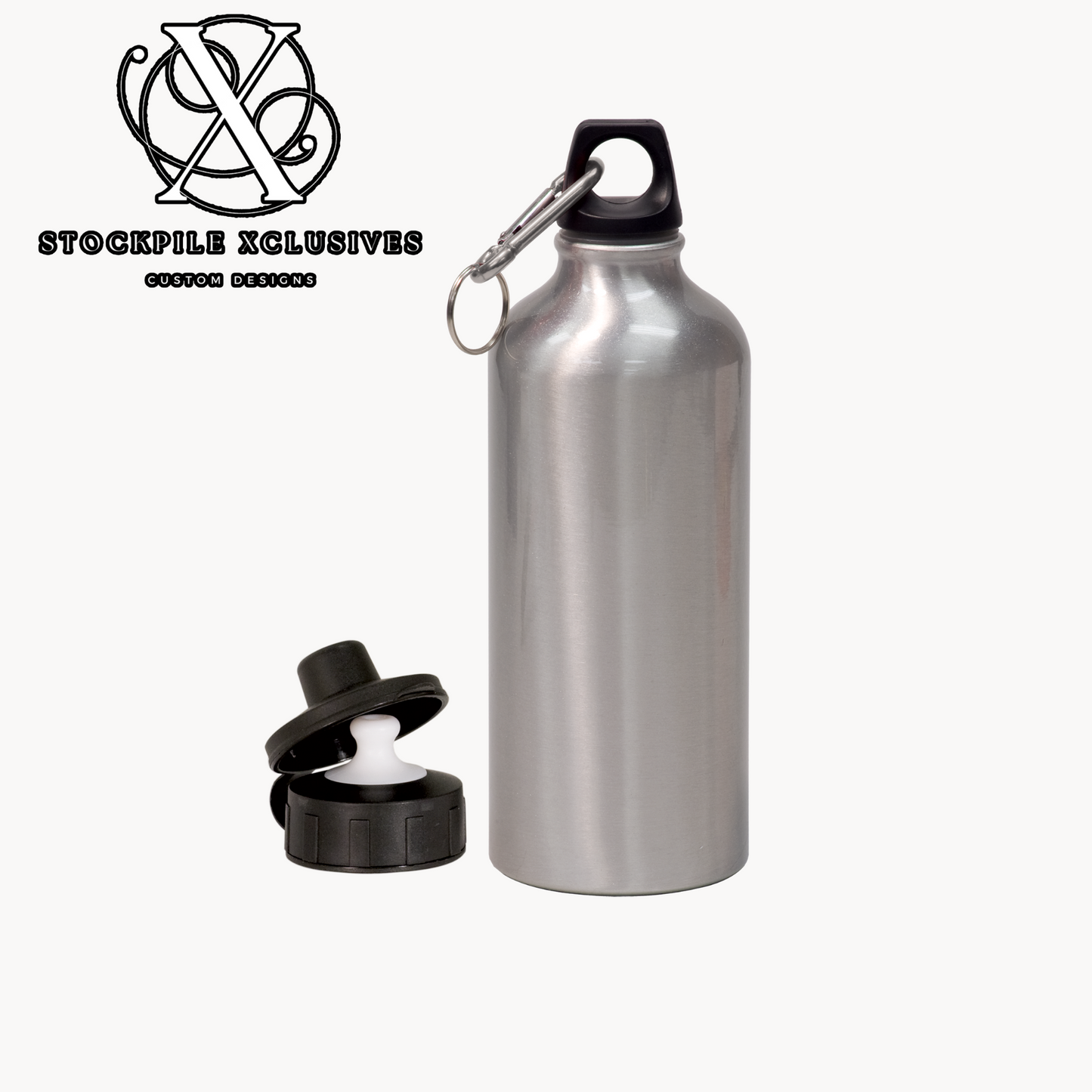 Customized 20 oz Aluminum Water Bottle with carabiner