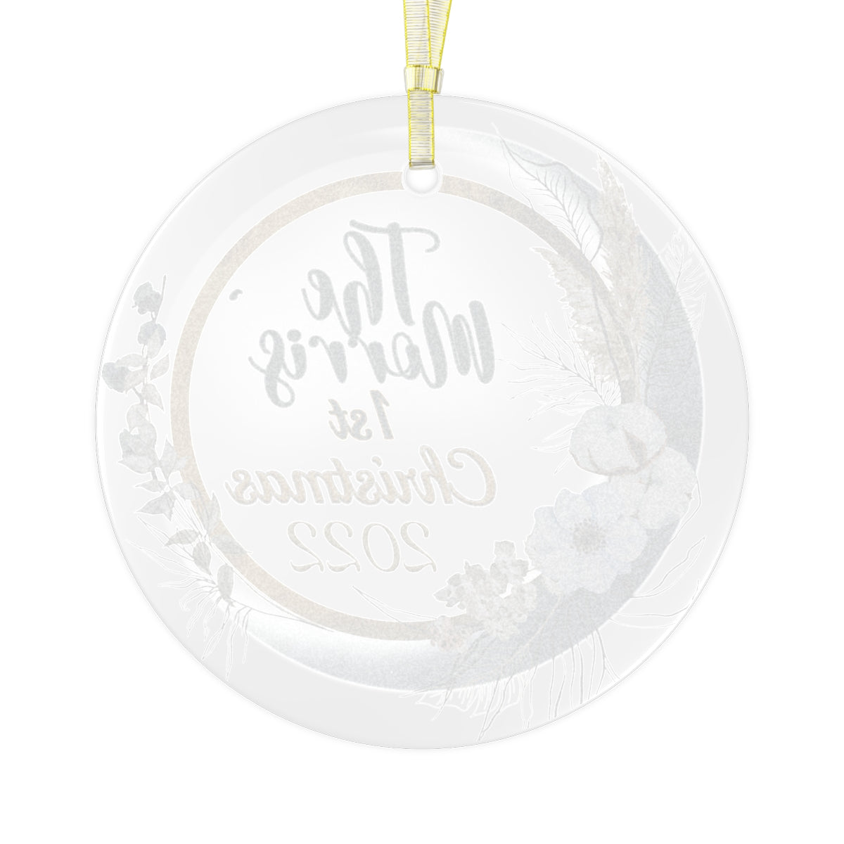 Blue & Gold Family Christmas Ornament