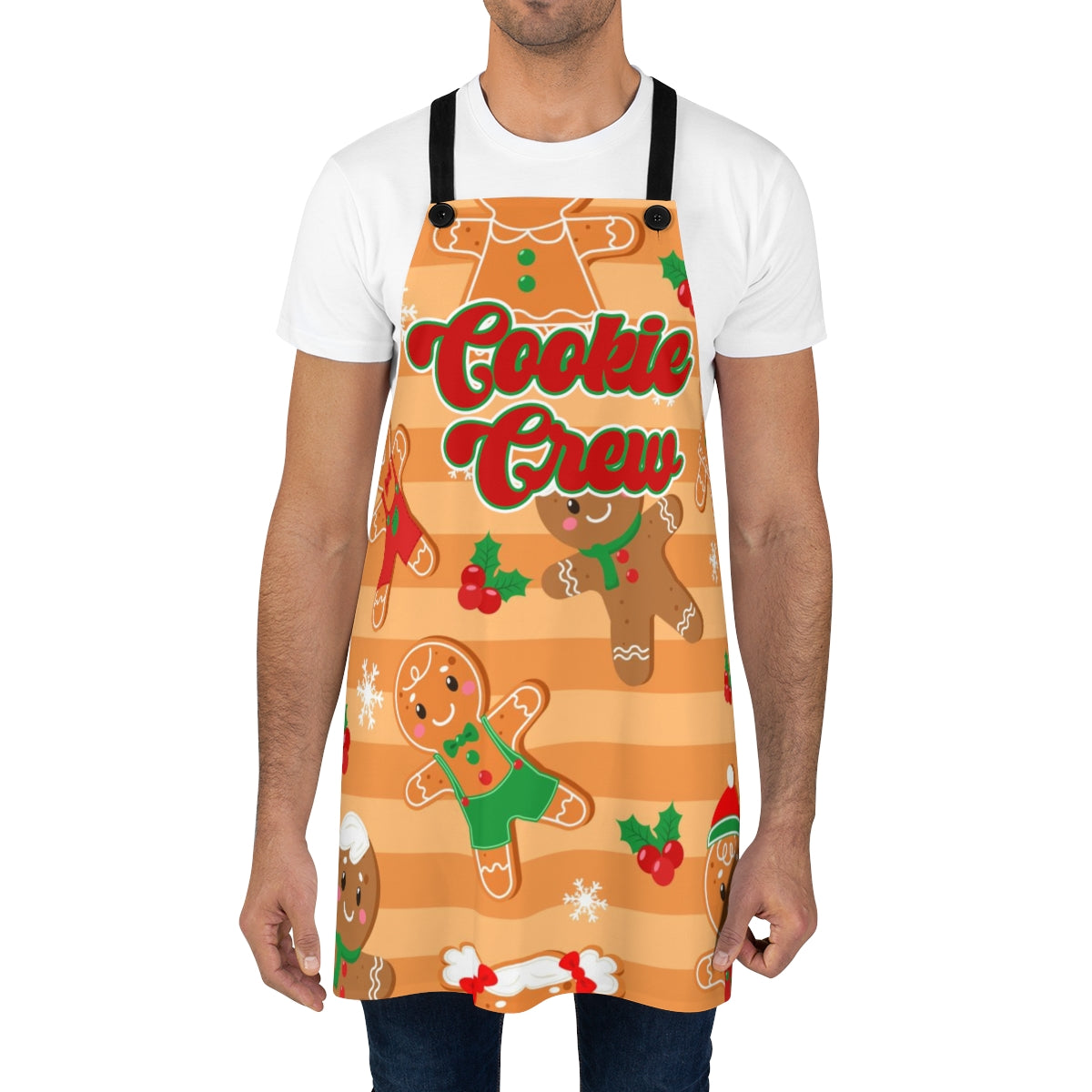 Gingerbread Man Cookie Making Crew Christmas Apron