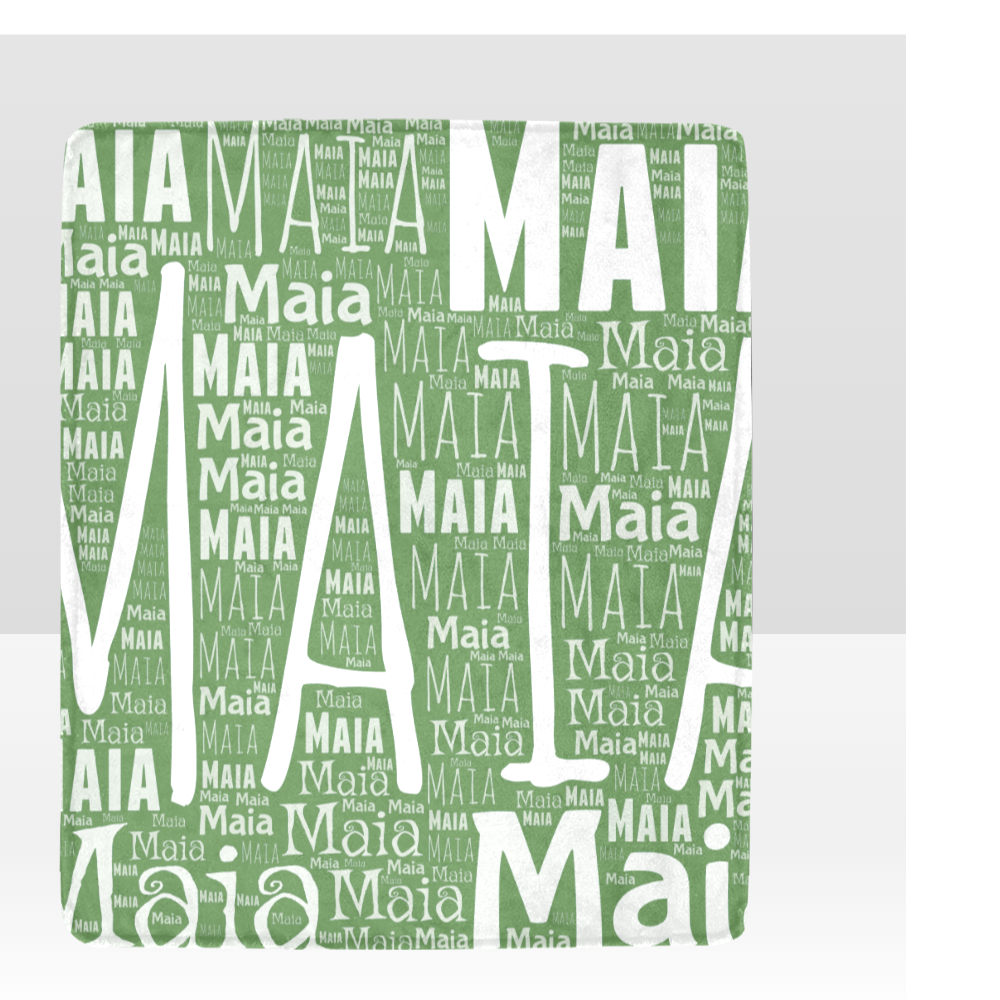 Name Print Font Ultra-Soft Micro Fleece Blanket 50"x60"