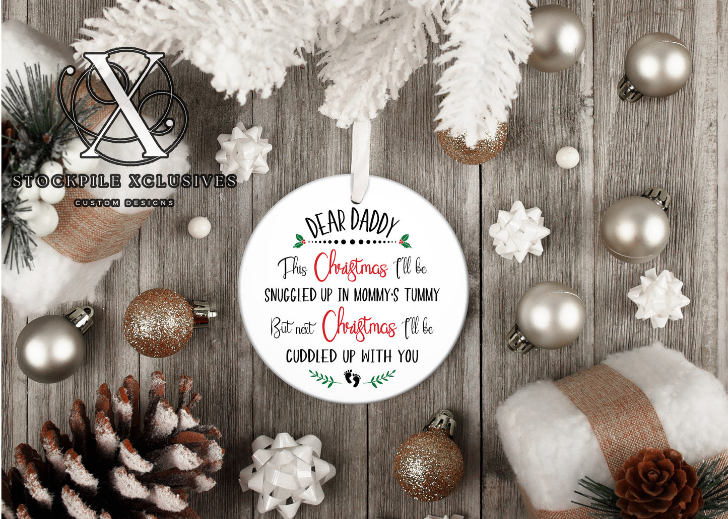 Daddy To Be Christmas Ornament