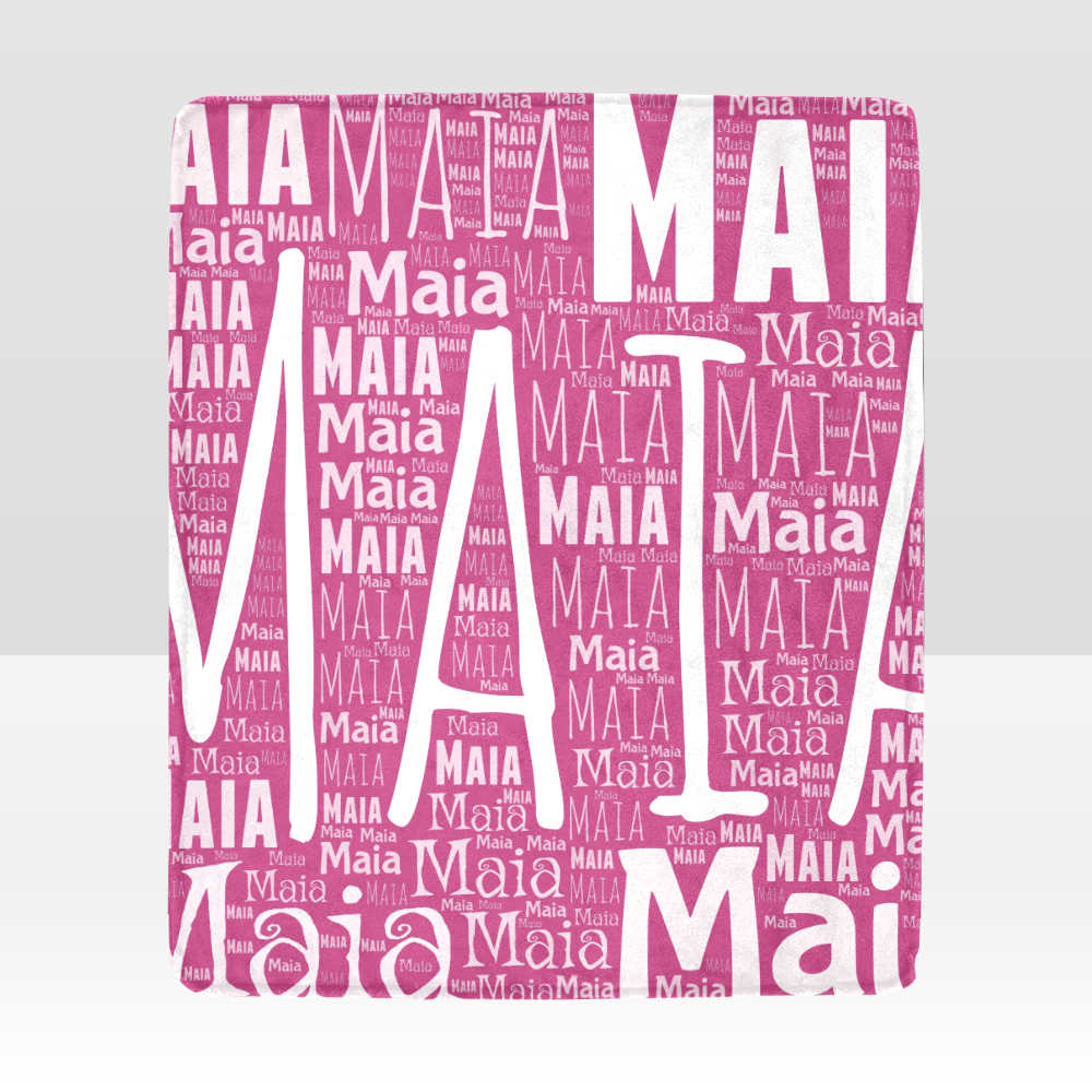 Name Print Font Ultra-Soft Micro Fleece Blanket 50"x60"