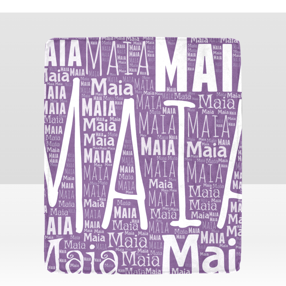 Name Print Font Ultra-Soft Micro Fleece Blanket 50"x60"
