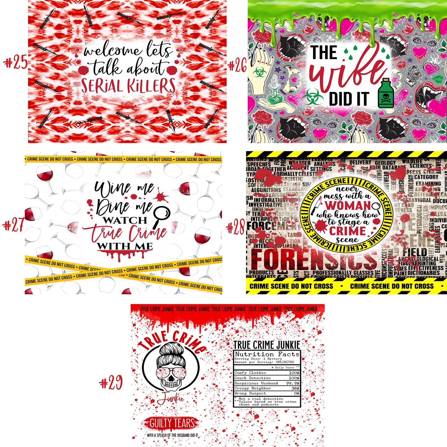 True Crime Gift Box Personalized Christmas Box With Tumbler Journal Pen Tote Bag