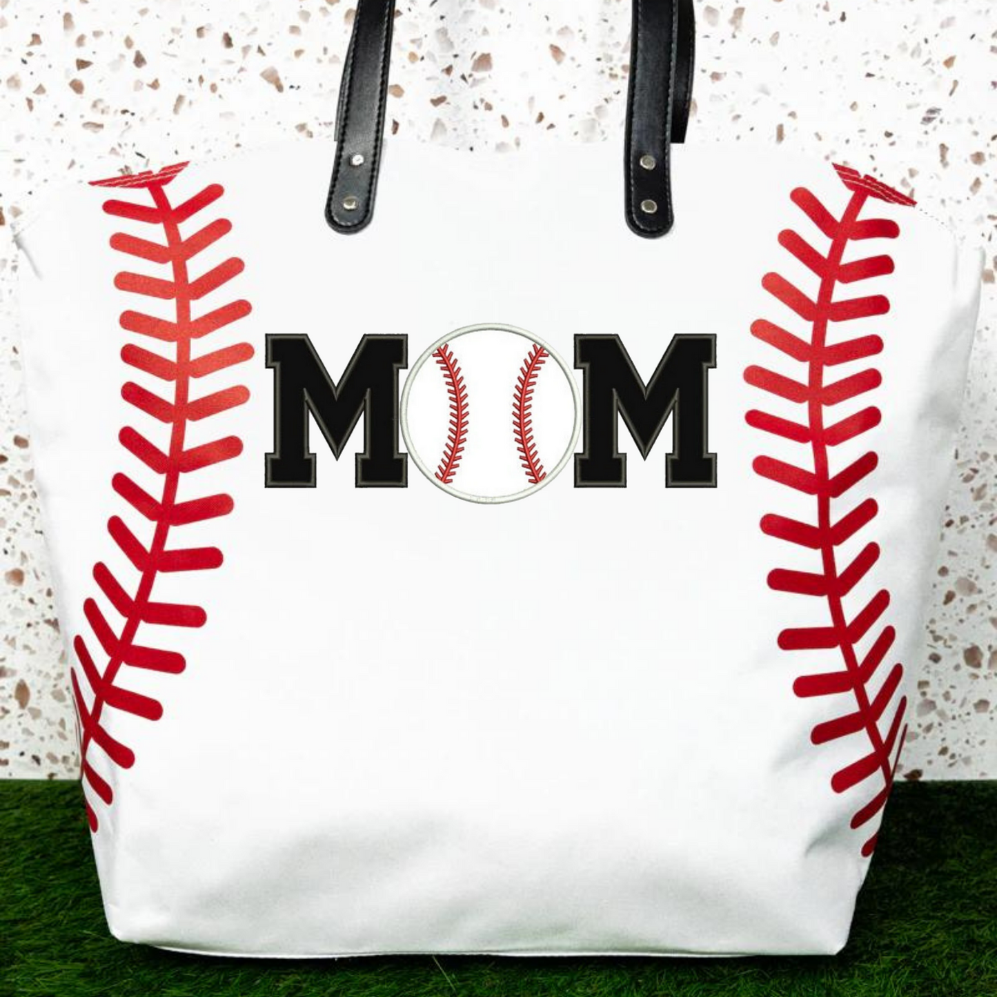 Large Canvase Baseball Laces Tote