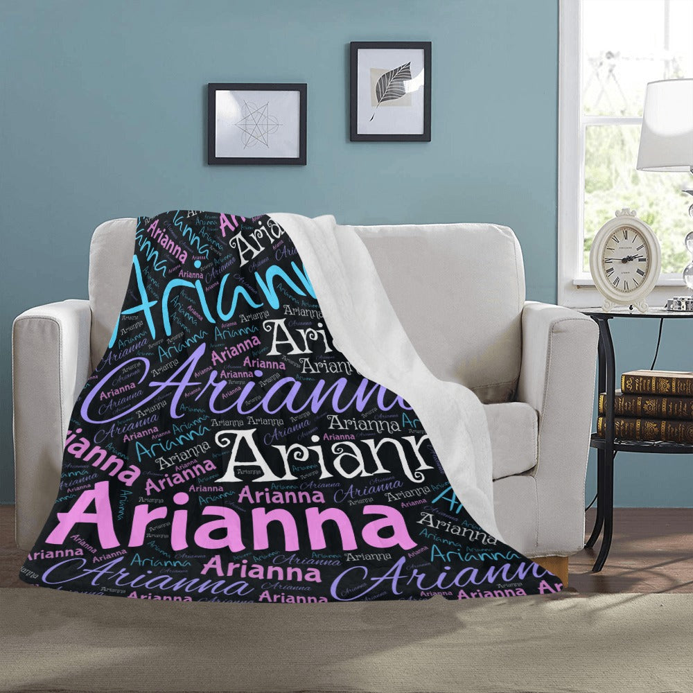 Name Square Ultra-Soft Micro Fleece Blanket 50"x60"