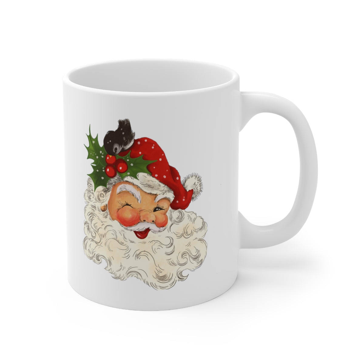 Classic Santa Christmas Mug Add a Name