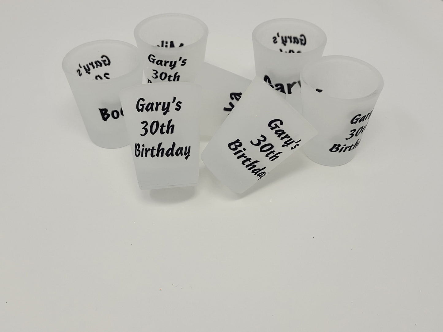 Customized Frosted 1.5 oz Shot Glasses, Personalized