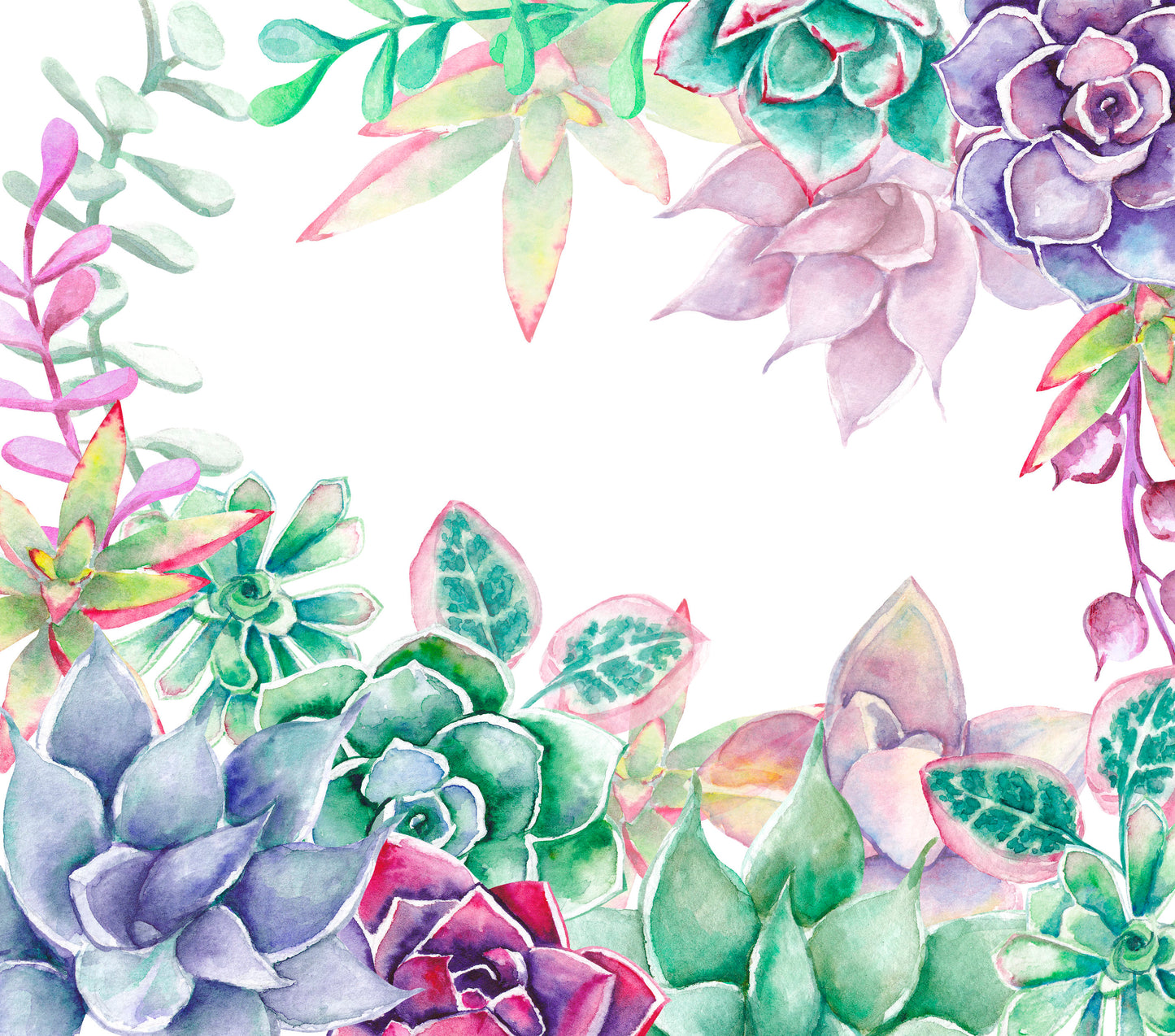Water color Floral and Succulents Tumbler