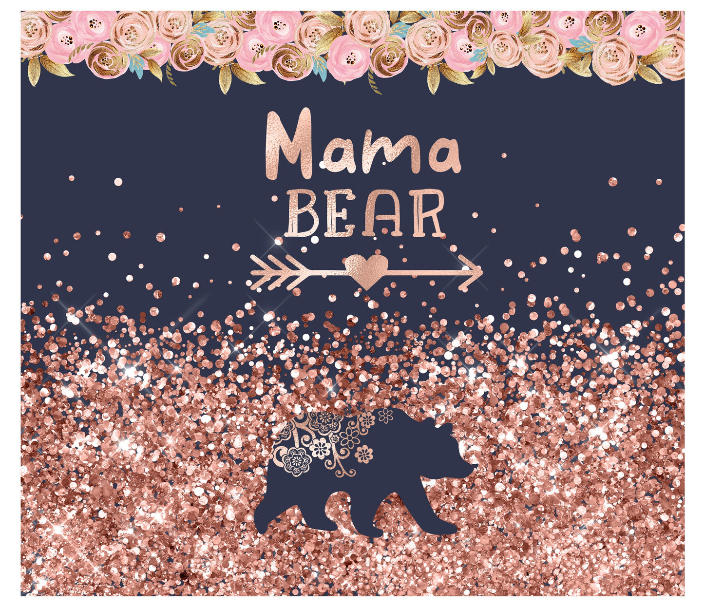 Rose Gold Mama Bear 20 oz Tumbler