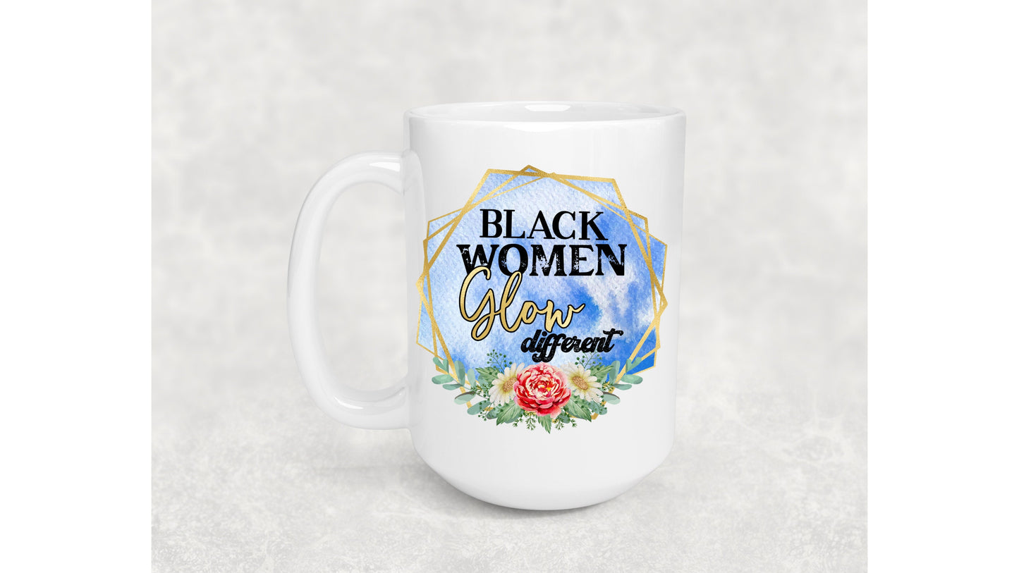Black Women Glow Different Coffee Mug