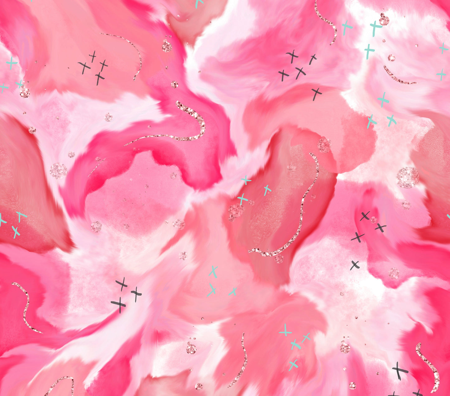 Pink Watercolor Valentines Day Tumbler