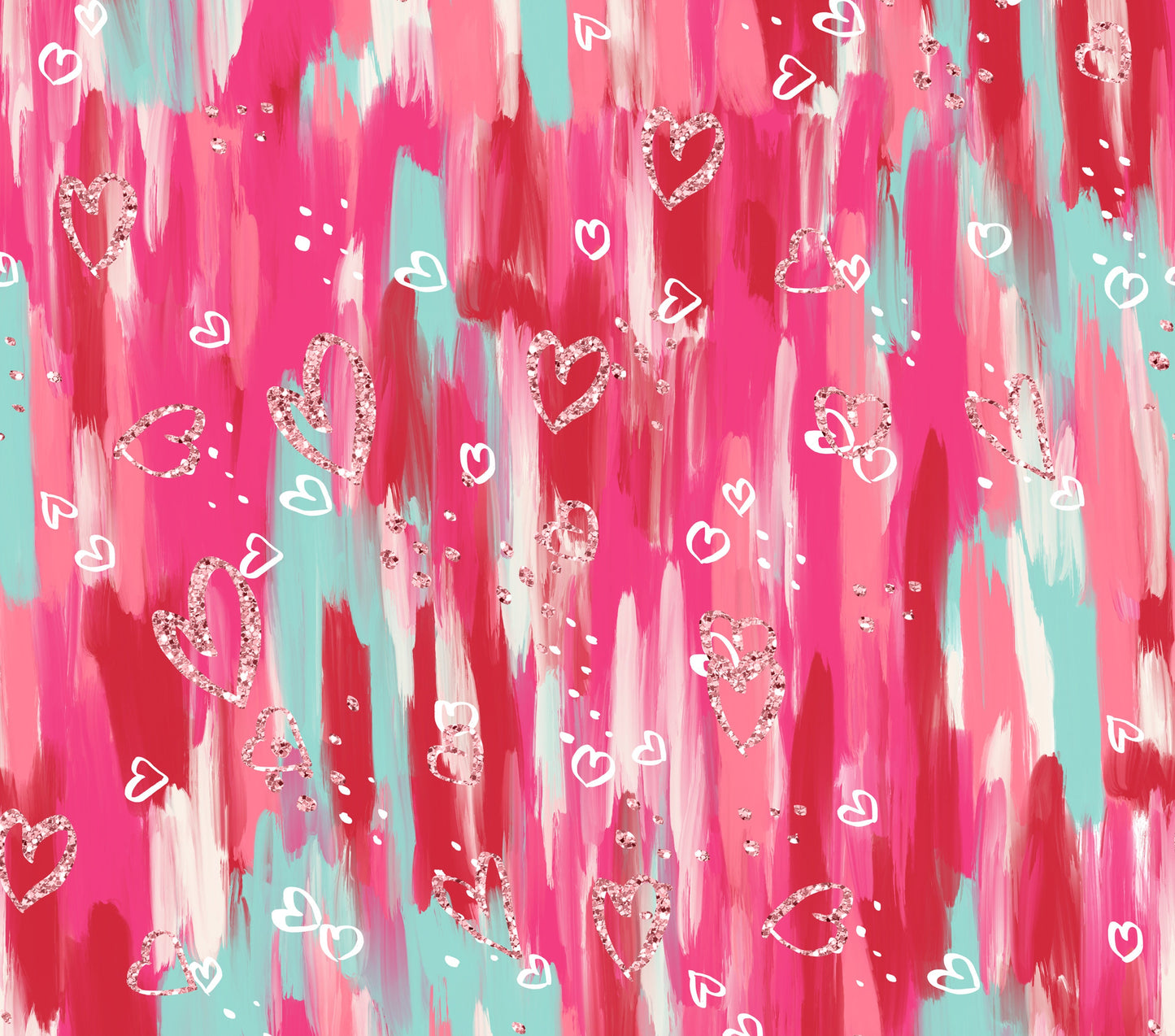 Painted Heart Valentines Day Tumbler