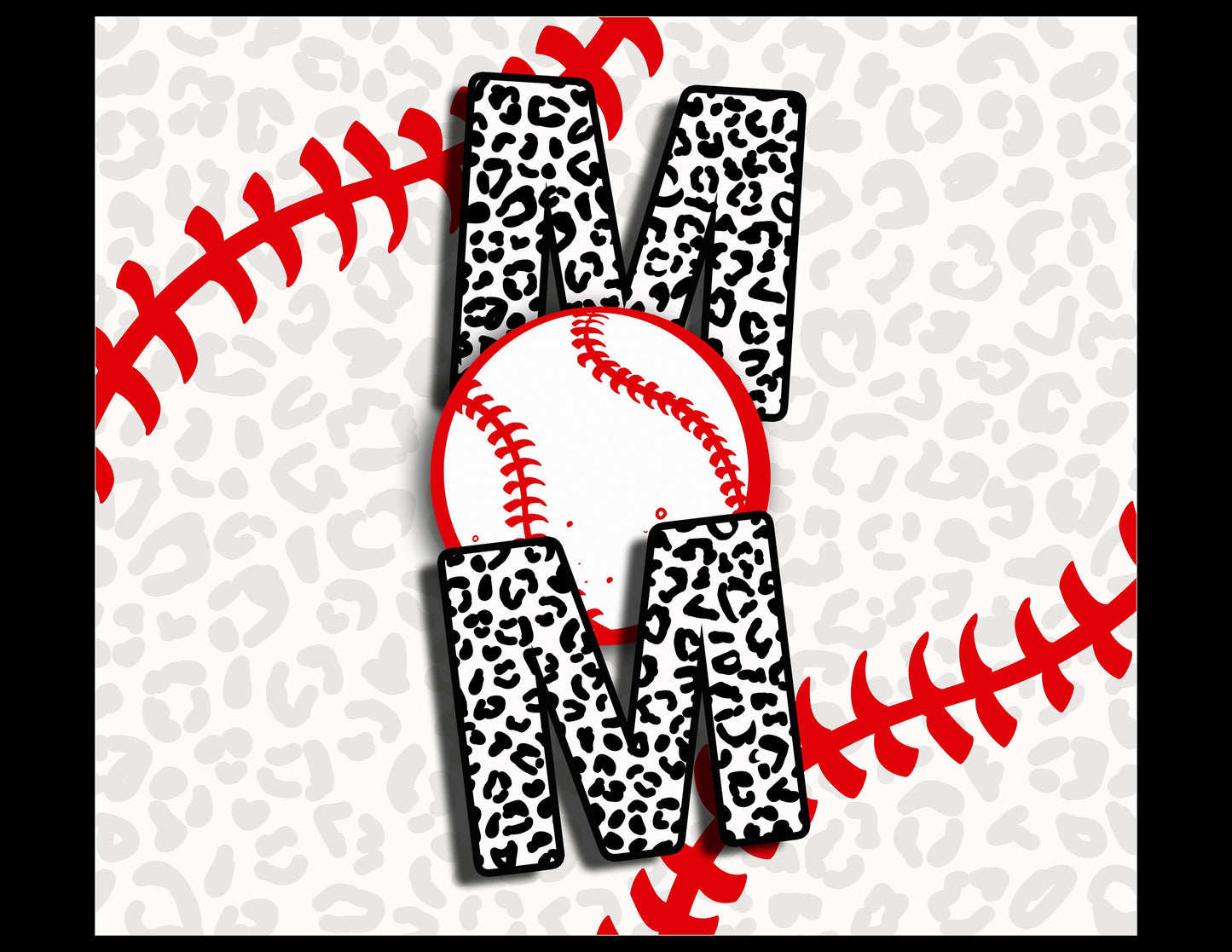 Baseball Mom Leopard Print Tumbler