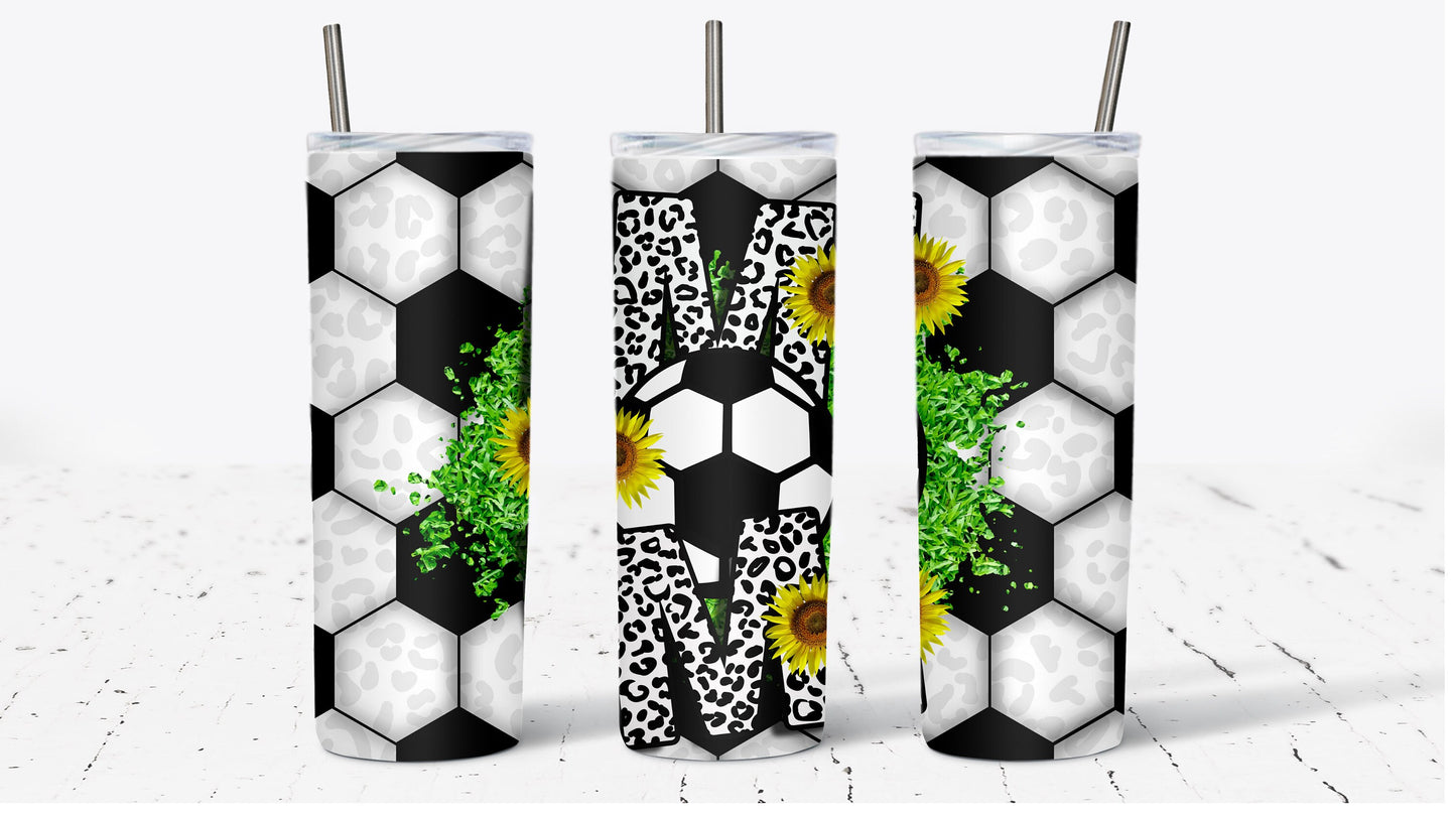 Soccer Mom Leopard Print Tumbler