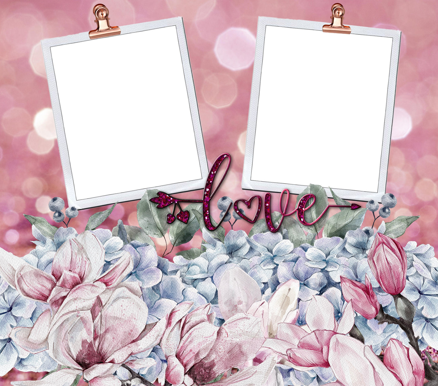 Floral Love Valentines Day Photo Tumbler