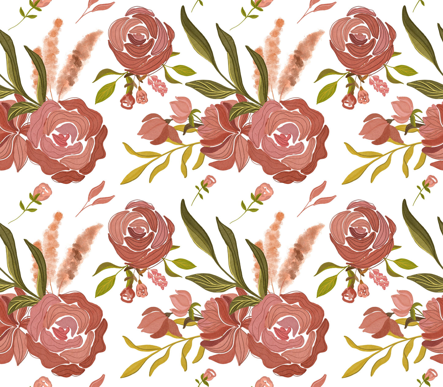 Abstract Floral Watercolor Tumbler