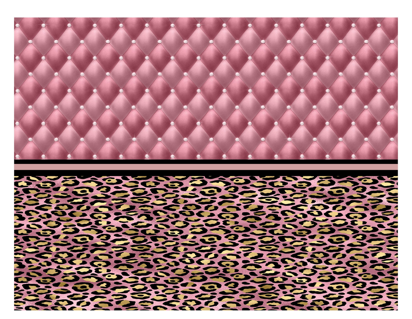 Pink & Gold| Diamond Studded Leopard Print Tumbler