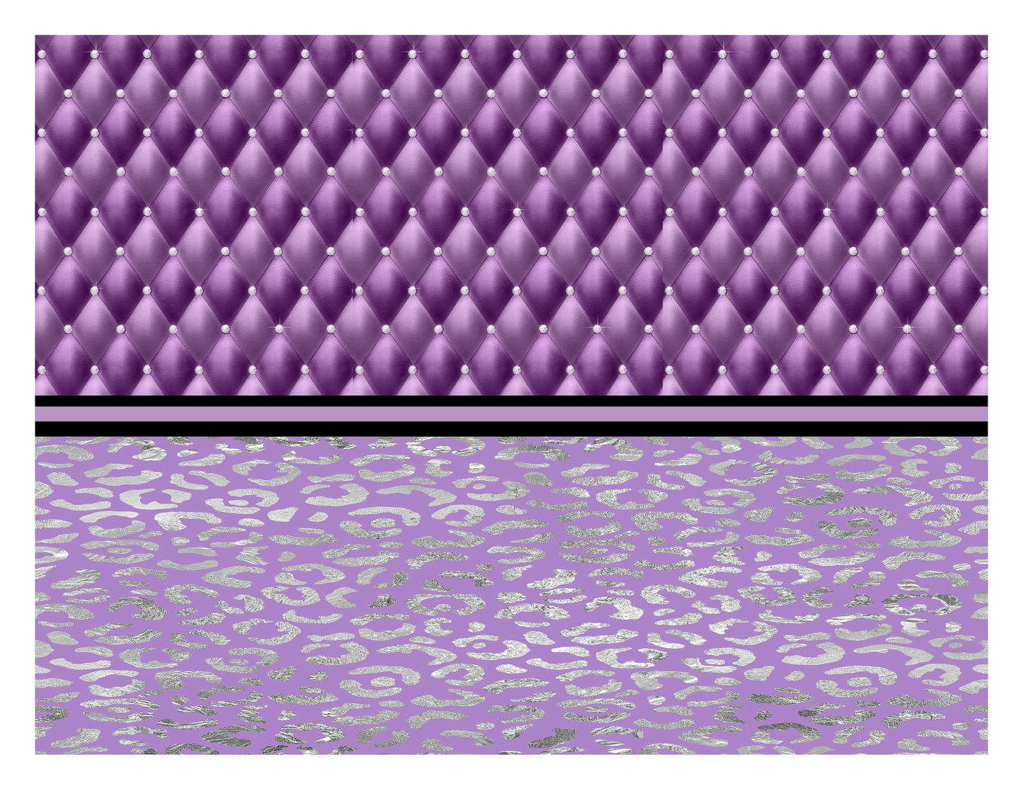 Purple & Silver| Diamond Studded Leopard Print Glitter Glamorous Tumbler