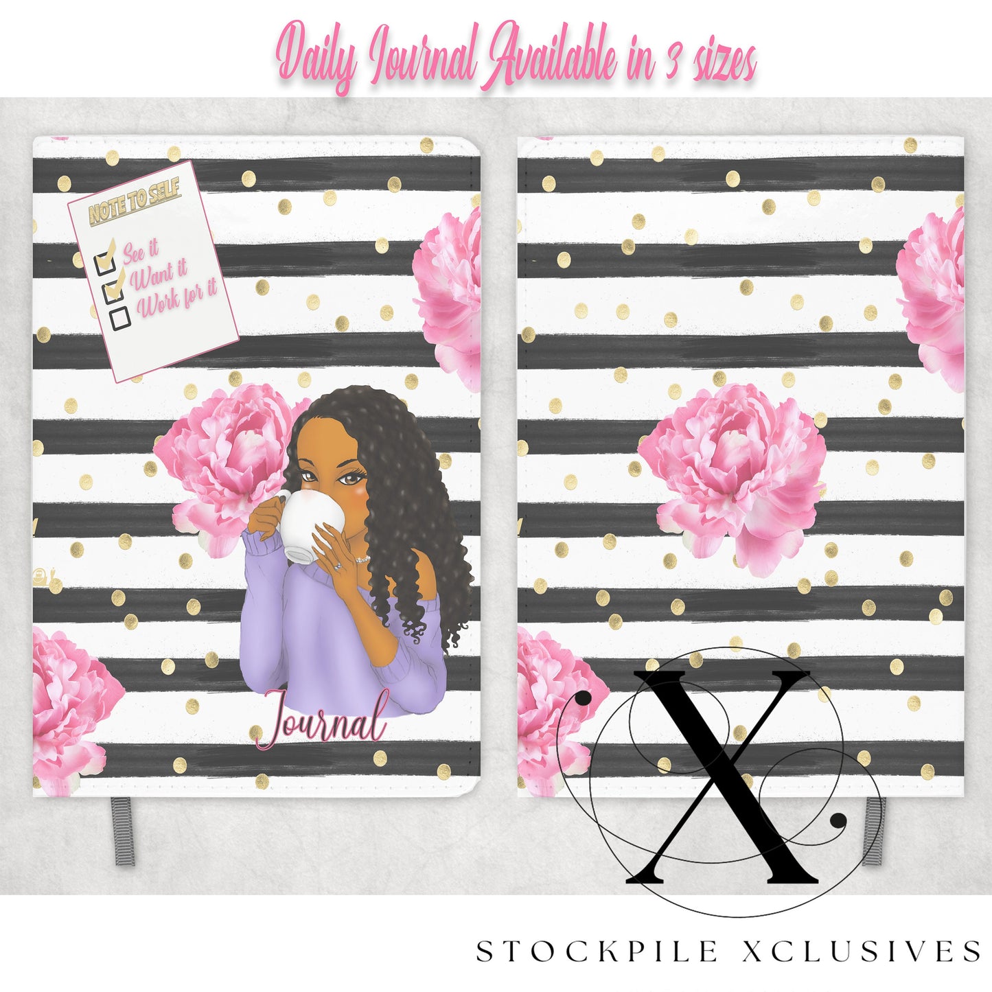 Black Girl Purple Sweater Journal