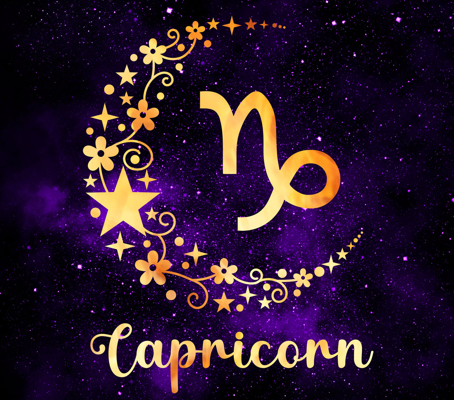 Capricorn Zodiac Black Tumbler