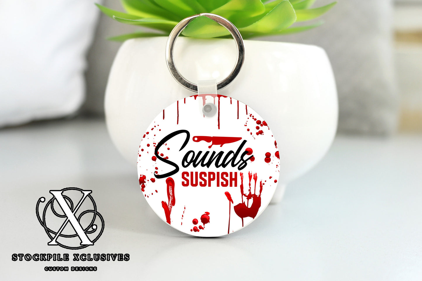True Crime Junkie Keychain