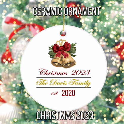 Ceramic Family Ornament Christmas 2023