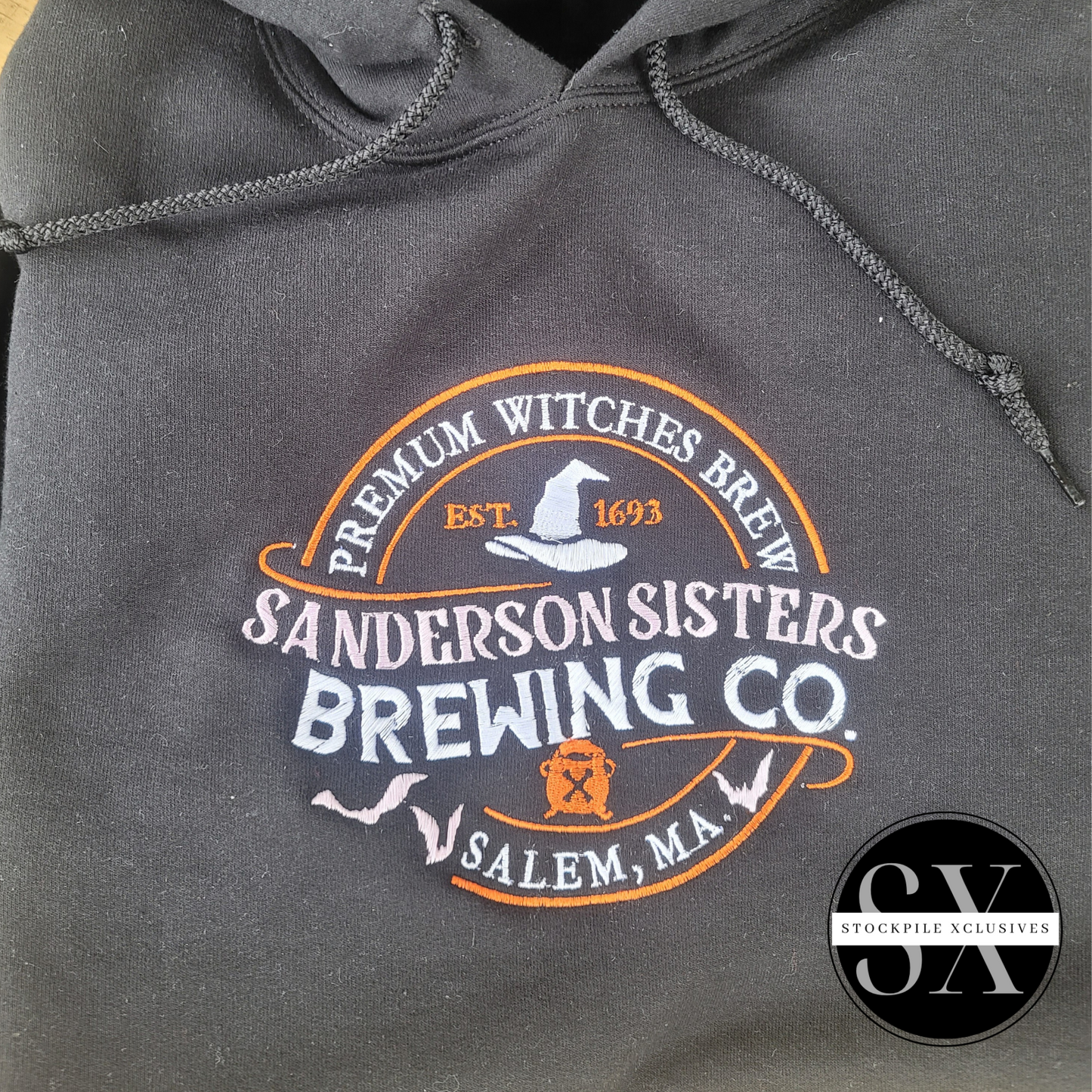 Sanderson Sisters Brewing Company Embroidered Crewneck Sweatshirt/Hoodie