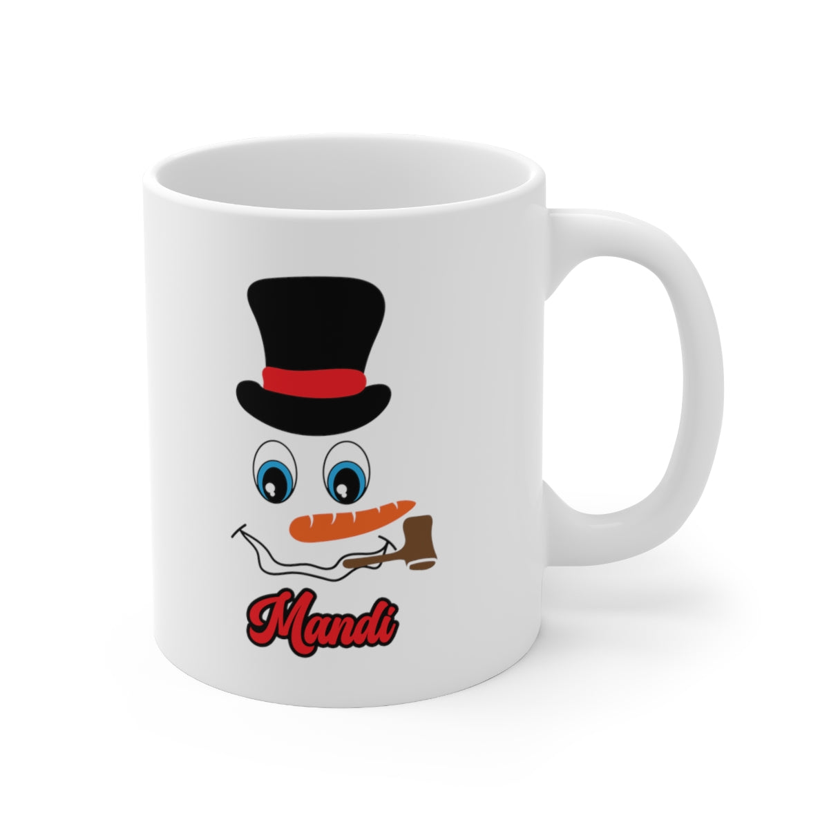Snowman Christmas Mug Add a Name
