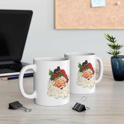 Classic Santa Christmas Mug Add a Name