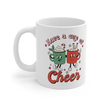 Retro Christmas Mug Add a Name