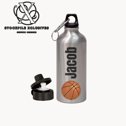 Basketball Team Player 20 oz Aluminum Water Bottle with carabiner