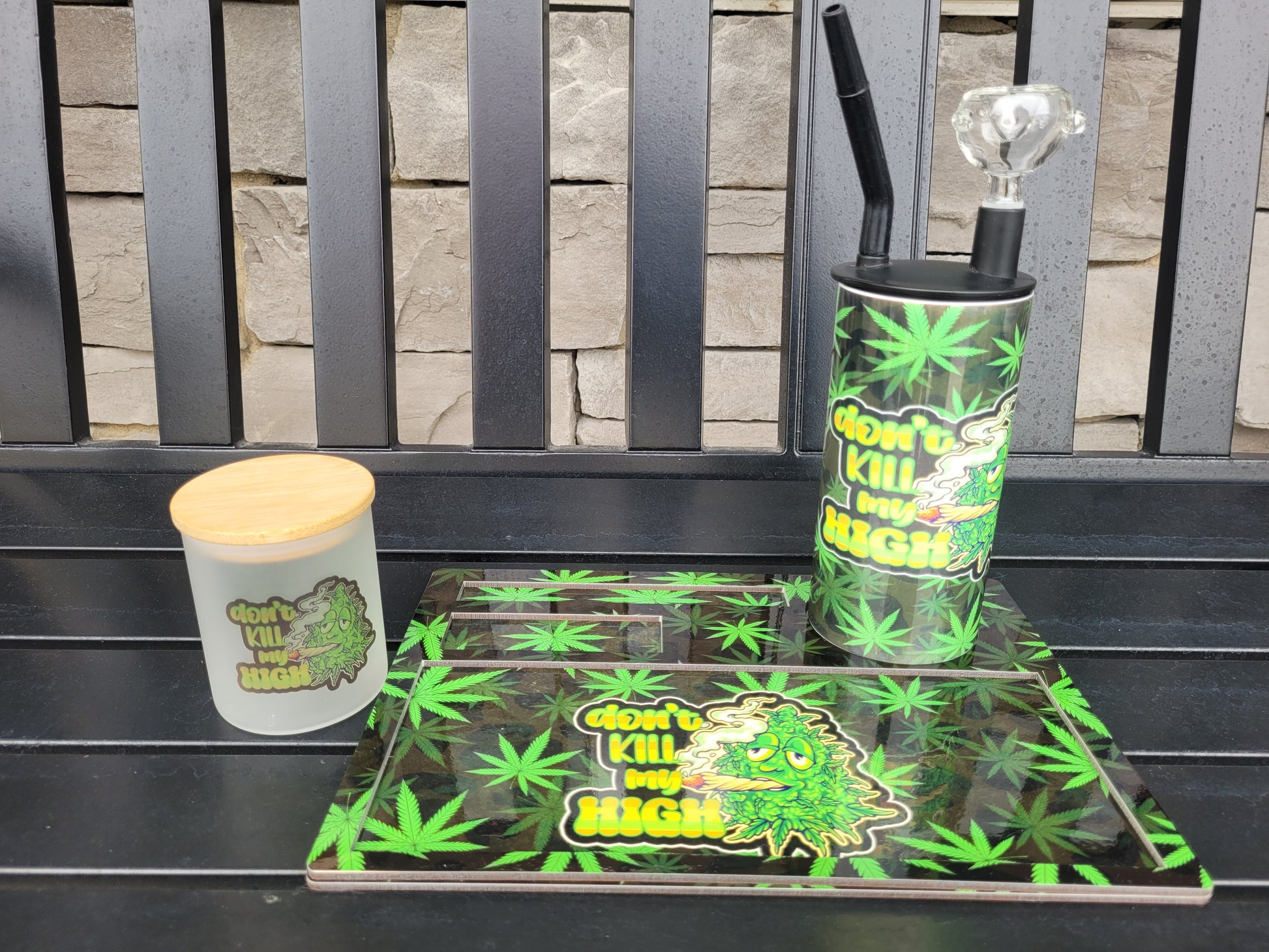 Other, Custom Gold Glitter Rolling Tray Set