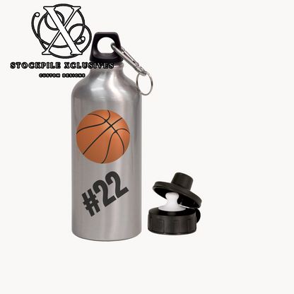 Basketball Team Player 20 oz Aluminum Water Bottle with carabiner