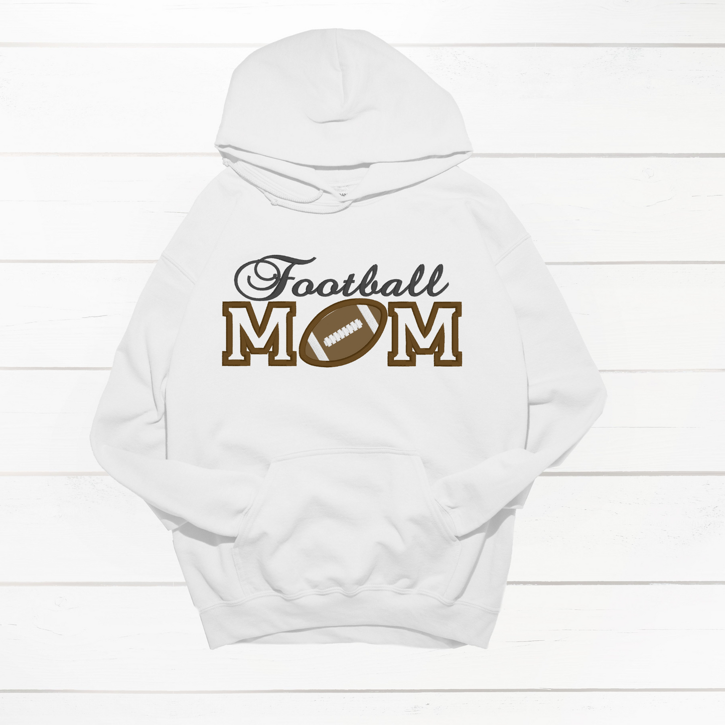 Football Mom Embroidered Crewneck Sweatshirt/Hoodie