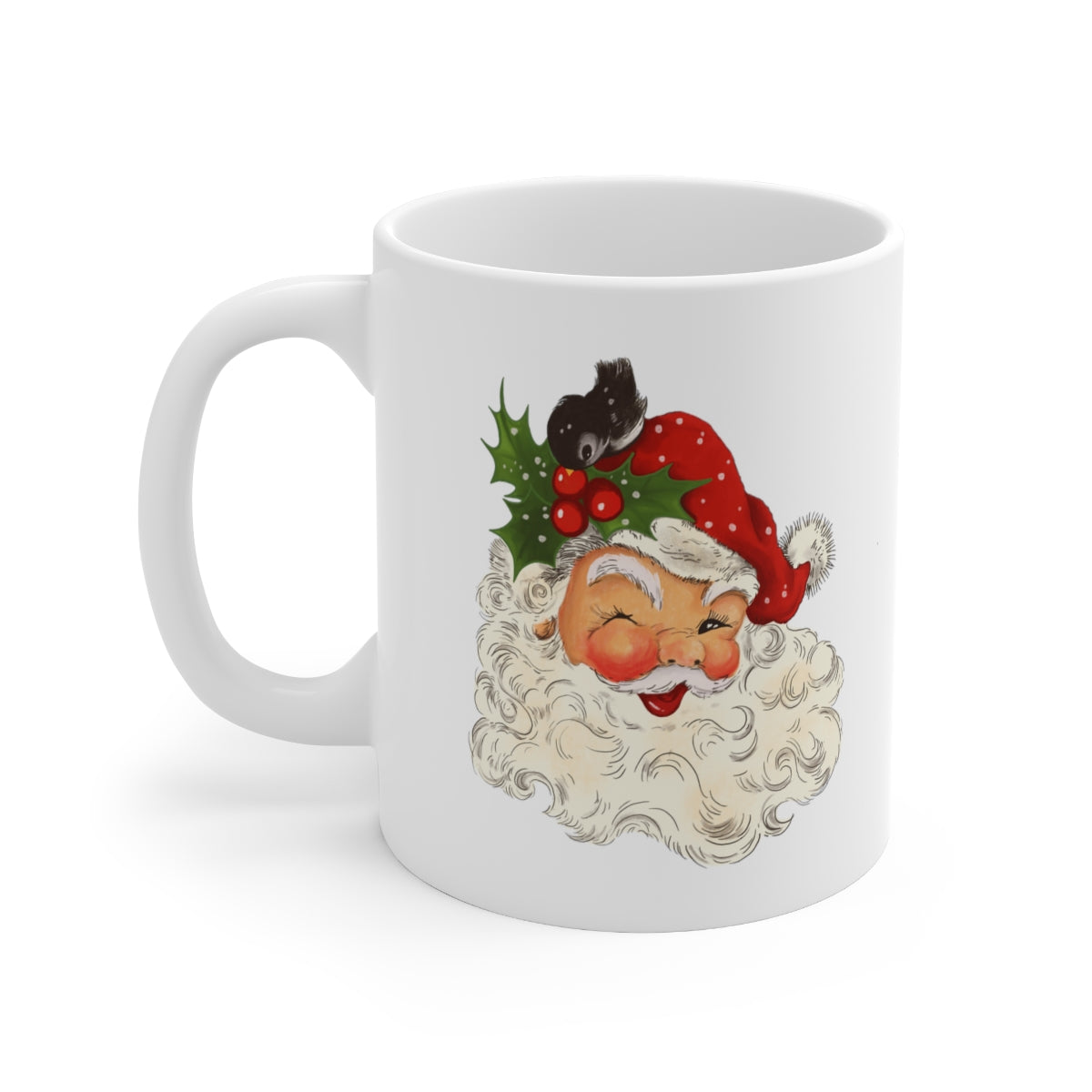 Classic Santa Christmas Mug Add a Name