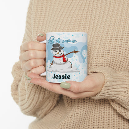 Snowman Christmas 2022 Mug Add Name