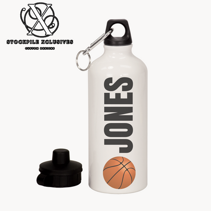 Basketball Team Player 20 oz Aluminum Water Bottle with carabiner