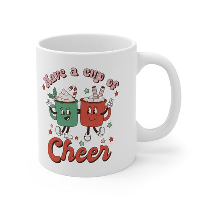 Retro Christmas Mug Add a Name