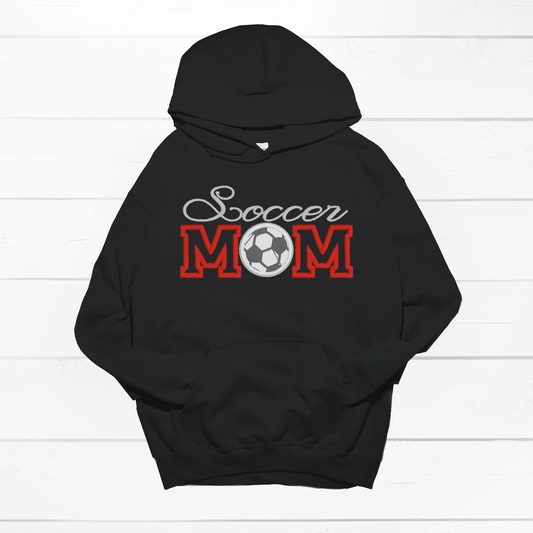 Soccer Mom Embroidered Crewneck Sweatshirt/Hoodie