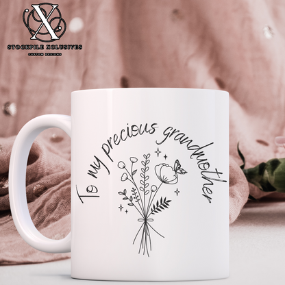 Message Vintage Floral Mug Add your name