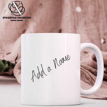 Message Vintage Floral Mug Add your name